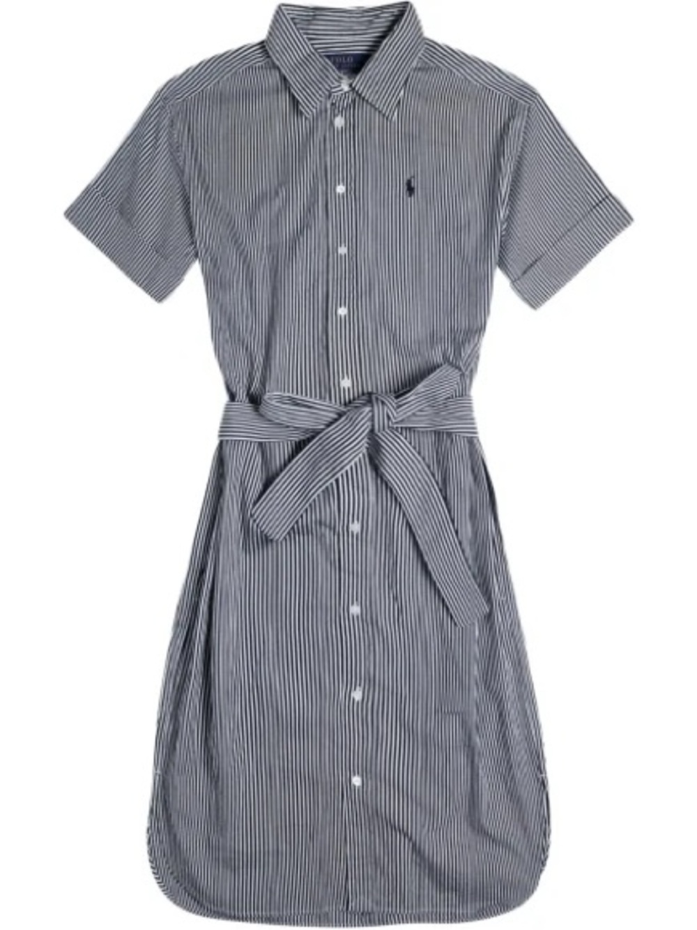 Ralph Lauren Light Blue Pinstripe Shirtdress Dress 14 $198